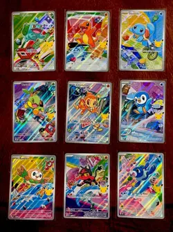 Pokemon TCG First Partner Illustration Series 1 -Kanto, Sinnoh, Alola- Set Of 9 - Image 1