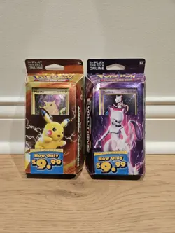 Pokemon TCG XY Evolutions - Pikachu Power and Mewtwo Mayhem Lot of 2 Theme Decks - Image 1