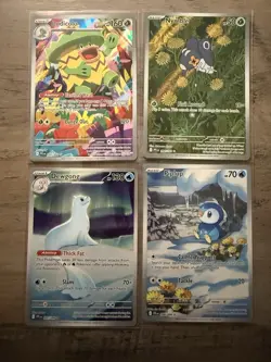 Pokemon TCG LOT OF 4 Piplup Dewgong & More Phantasmal Flames Illustration Rares - Image 1