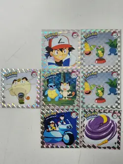 Pokemon 1999 Artbox Series 1 Sticker Holo Prisim 7 Sticker Lot - Image 1