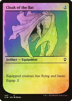 NM Showcase Foil Cloak of the Bat, MTG, Baldur's Gate, Magic the Gathering, 443 - Image 1