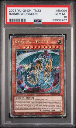 Rainbow Dragon PSA 10 - TN23-EN004 - Quarter Century Secret Rare - Yugioh - Image 1