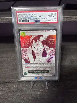 One Piece I Know Your Strong I'll Go All Out From The Very Start OP13-040 PSA 10 - Image 1