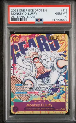2023 ONE PIECE OP05-AWAKENING OF THE NEW ERA #119 MONKEY D. LUFFY PSA 10 - Image 1
