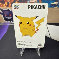 Vintage 1998 KFC Pokemon Card Game Pikachu Vintage #25 NM - Image 1