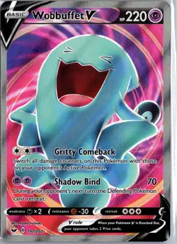 Wobbuffet V - 191/202 - Darkness Ablaze - Holo Pokemon Card LP - Image 1