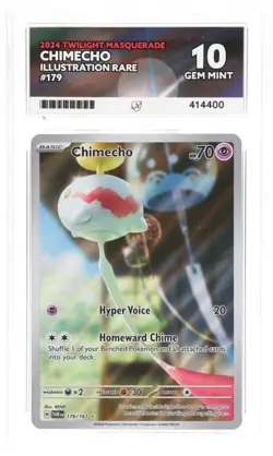 ACE 10 Chimecho 179/167 Twilight Masquerade IR Holo Pokemon Card - Gem Mint - Image 1