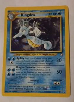 Azumarill 2/111 Holo Rare Kingdra 8/111 Neo Discovery Vintage Pokemon TCG 2 Card - Image 4