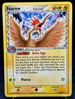 Fearow Delta Species 18/100 VLP Non Holo Rare Crystal Guardians Pokemon Card! - Image 1