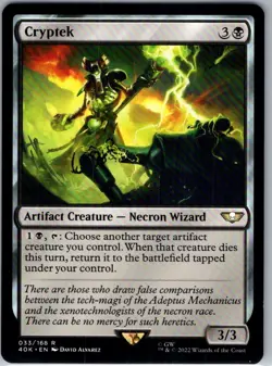 Cryptek - 33 - Universes Beyond: Warhammer 40,000 - Magic MTG - NM - B3G1 - Image 1