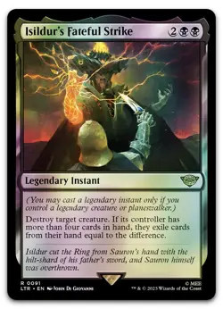 Isildur's Fateful Strike #91 (Foil) (NM) Lord of the Rings LTR Magic MTG - Image 1