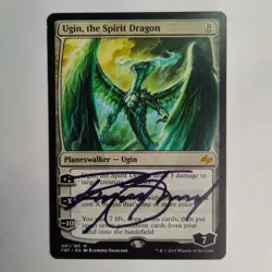 MTG Ugin, the Spirit Dragon Fate Reforged - Signed by Artist Raymond Swanland - Image 1