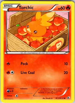 Torchic RC5/RC25 Legendary Treasures: Radiant Collection Pokemon TCG NM Holo - Image 1