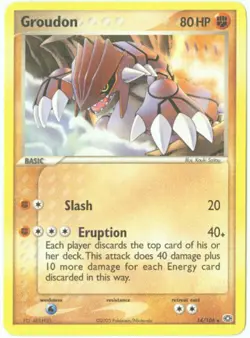 Pokemon Card - Emerald 14/106 - GROUDON (rare) - NM/Mint - Image 1