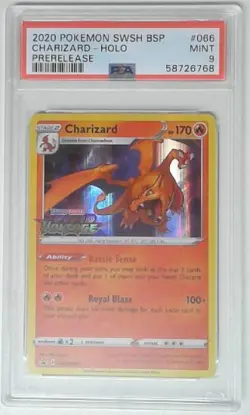 1x V0051: 2020 Charizard - SWSH066 - Prerelease - Holo Rare - SWSH: PSA: 9: MIN - Image 1