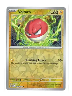 Pokemon Voltorb 100/165 Scarlet & Violet 151 Reverse Holo Common NM 2023 - Image 1