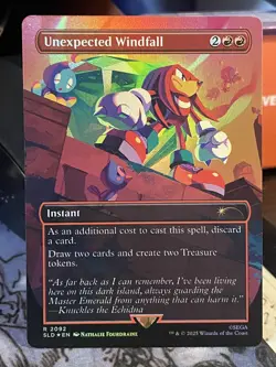 Unexpected Windfall FOIL #2092 NM/M MTG Magic Secret Lair Sonic the Hedgehog - Image 1