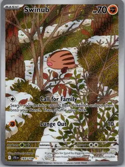Swinub 165/159 - Pokemon TCG SV09: Journey Together - Illustration Rare - NM - Image 1