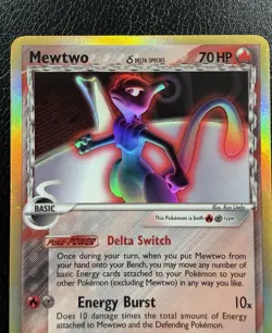 Pokemon TCG Mewtwo 12/113 Delta Species Holo Rare HP/DMG - Image 2