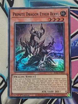 YUGIOH RA05-EN033 Primite Dragon Ether Beryl Super Rare 1ST EDITION - Image 1