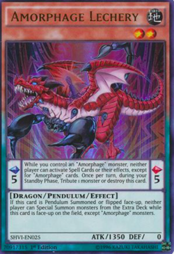 1X NM Amorphage Lechery - SHVI-EN025 - Ultra Rare 1st Edition yugioh - Image 1