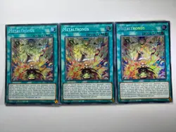 3 x Metaltronus RA04-EN100 Secret Rare 1st Edition YuGiOh Playset NM - Image 1