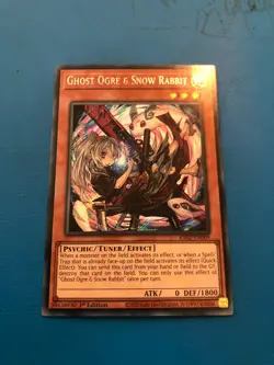 YUGIOH Secret Rare Ghost Ogre & Snow Rabbit RA02-EN009 1st Edition - Image 1