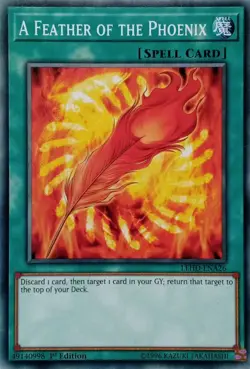 LEHD-ENA26 A FEATHER OF THE PHOENIX COMMON 1ST EDITION YuGiOh CARD - Image 1