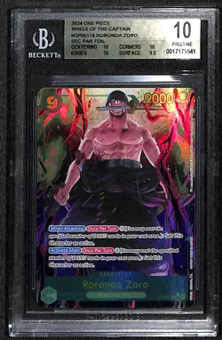 One Piece Roronoa Zoro Alternate Art OP06-118 BGS 10 - Image 1