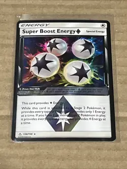 2018 Pokemon, S&M Ultra Prism, #136/156 Super Boost Energy, Holo Prism - Image 1