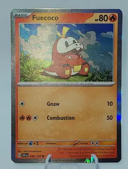 Fuecoco 036/198 Mirage Holo Scarlet & Violet Base Pokemon TCG NM - Image 2