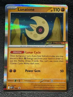 Lunatone MEP-004 Prerelease Stamped Promo - Pokemon TCG: Mega Evolution - NM/LP - Image 1