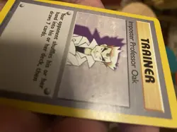 Pokemon TCG Imposter Professor Oak 73/102 Base Set Regular MP - Image 3