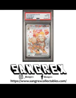 PSA 10 Arcanine EX Ultra Rare Full Art Pokemon TCG Scarlet & Violet 224/198 - Image 1