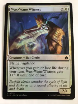 MTG Bloomburrow Wax-Wane Witness Foil 0039 NM - Image 1