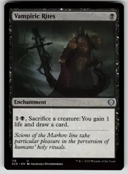 Vampiric Rites Normal U Starter Commander Decks 116 NM - Image 1