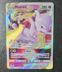 Pokemon Go TCG Mewtwo VSTAR Holo Ultra Rare Card 031/078 NM/Mint - Image 1