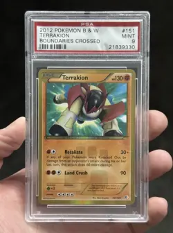 Pokemon Terrakion 151/149 Holo Secret Rare Boundaries Crossed PSA 9 - Image 3