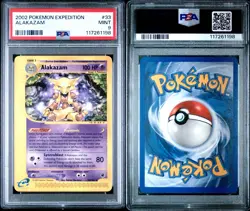 2002 POKEMON EXPEDITION 33 ALAKAZAM PSA 9 - Image 3