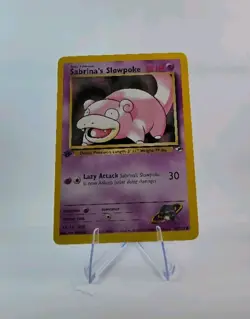 1st Edition Sabrina's Slowpoke 94/132 Pokemon Gym Challenge Uncommon MP 2000 - Image 1