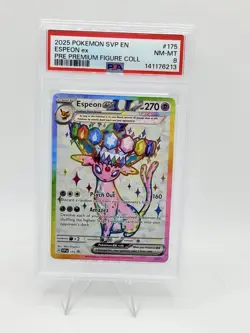 2025 POKEMON SVP EN-SV BLACK STAR PROMO #175 ESPEON EX PSA 8 - Image 1
