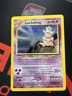 2001 Pokemon GERMAN Unlimited Neo Genesis Laschoking-Slowking Holo 14/111 - Image 1
