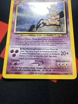 2001 Pokemon GERMAN Unlimited Neo Genesis Laschoking-Slowking Holo 14/111 - Image 4