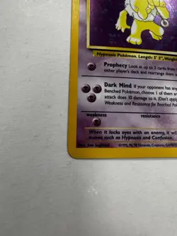 1999 Pokemon Fossil Hypno Holo #8 - Image 5