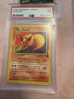 1999 Pokemon Jungle 19 Flareon PSA 7 - Image 1