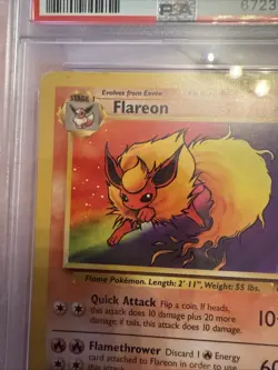 1999 Pokemon Jungle 19 Flareon PSA 7 - Image 2