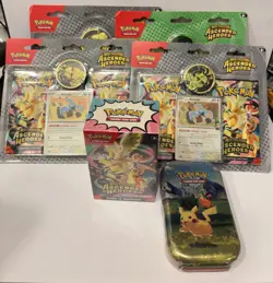 Pokemon Ascended Heroes Sealed Lot Booster Bundle Mini Tin 4 Blisters - Image 1