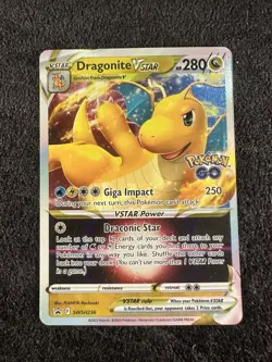 Pokemon Dragonite VStar SWSH236 Black Star Promo Holo (Pokemon Go) NM/MINT - Image 1