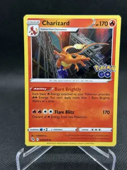 Charizard Holo Rare Pokemon GO PGO Fire Holo 010/078 2022 - Image 1