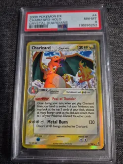 2006 POKEMON EX CRYSTAL GUARDIANS #4 CHARIZARD-HOLO PSA 8 - Image 1